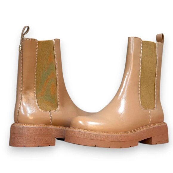 BOSS Rebby Chelsea Boots Women's Beige Leather US 7 (UK 4 EU 37) MSRP $230 - Picture 4 of 4